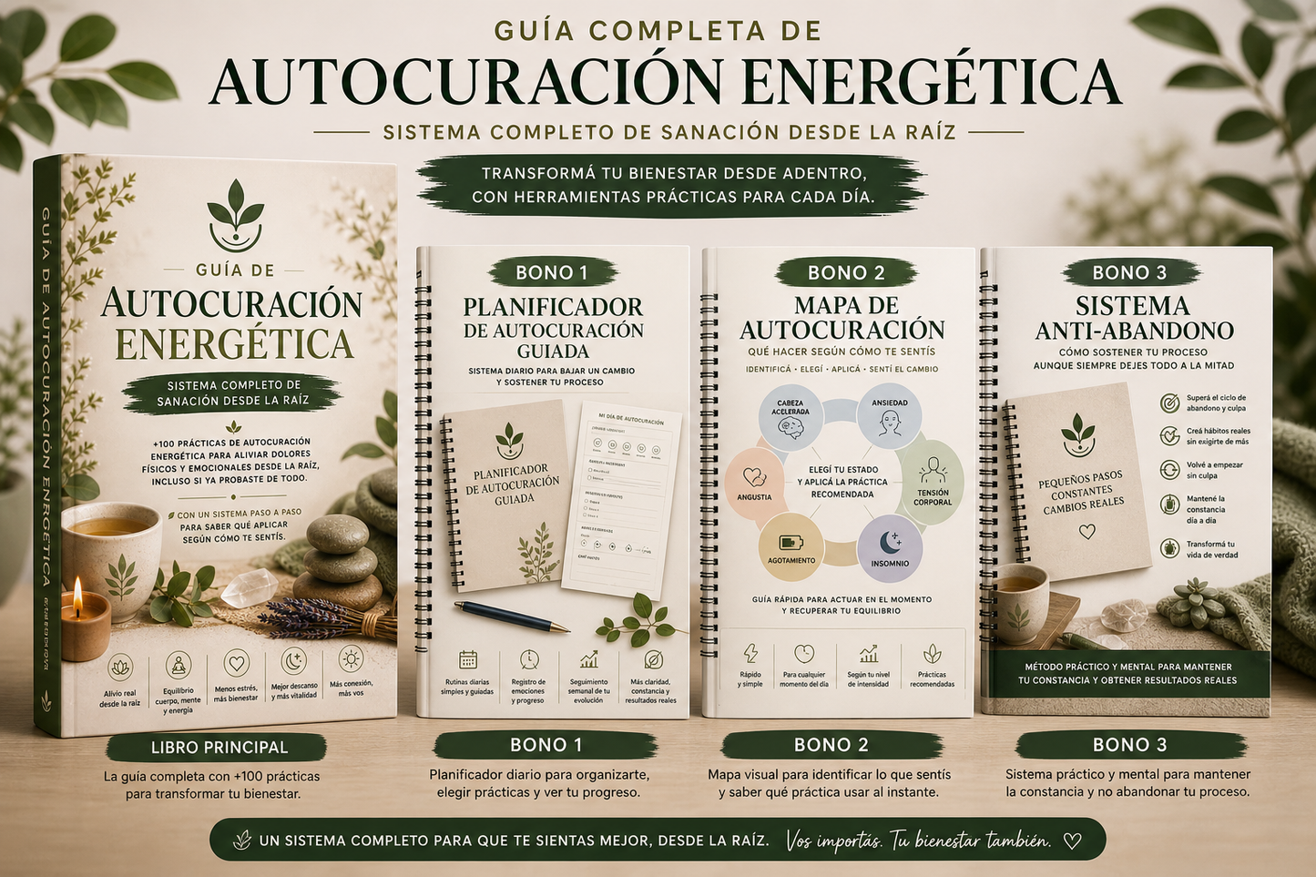 Guía de Autocuración Energética: Sistema Completo desde la Raí